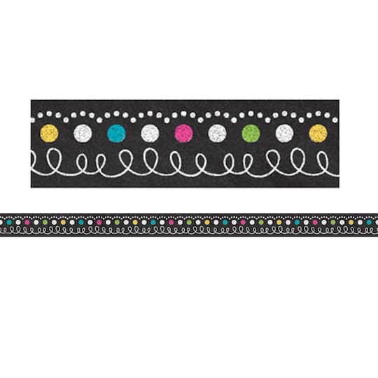 Teacher Created Resources Chalkboard Brights Magnetic Borders, 72ft.